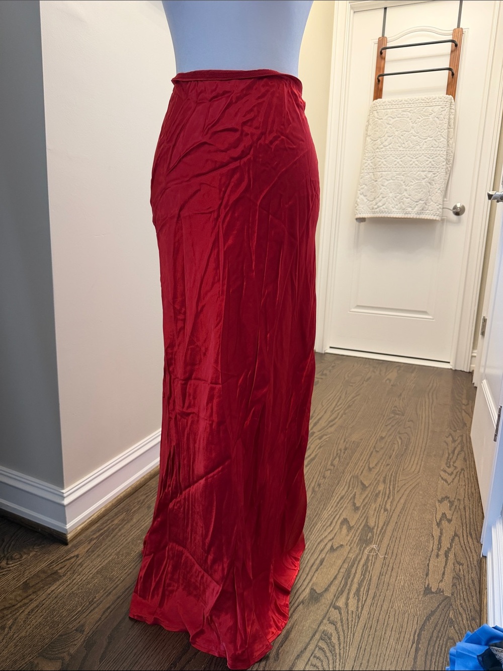 Topshop Red Maxi Skirt - Sleek Floor-Length Style